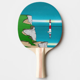 Beachy Head fyr Engelska kanalen Pingisracket