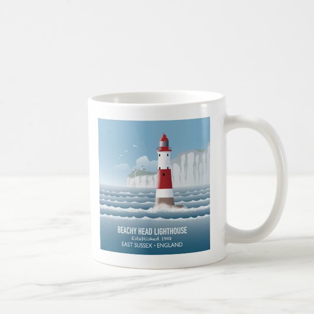 Beachy Head fyr Kaffemugg (Höger)