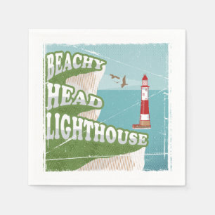 Beachy head fyr-reflektor poster pappersservett