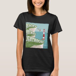 Beachy head fyr-reflektor poster t shirt