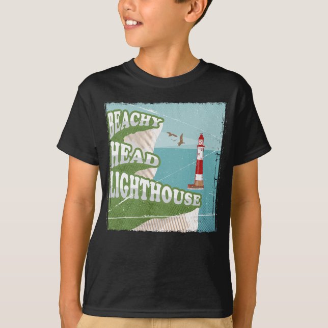 Beachy head fyr-reflektor poster t shirt (Framsida)