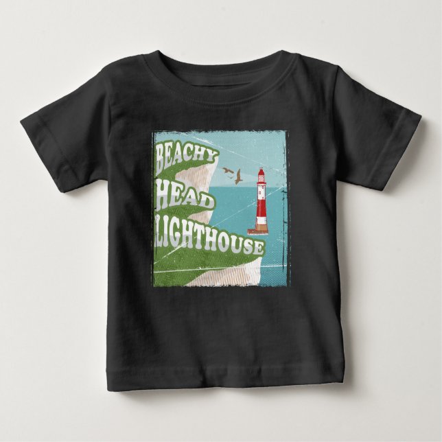 Beachy head fyr-reflektor poster t shirt (Framsida)