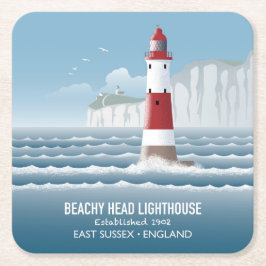 Beachy Head Lighthouse Underlägg Papper Kvadrat