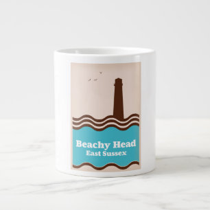 Beachy head Öster Sussex-reseaffisch Jumbo Mugg