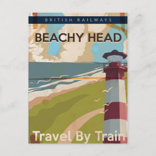 Beachy Head Vintage Resemalmanackaffisch Vykort