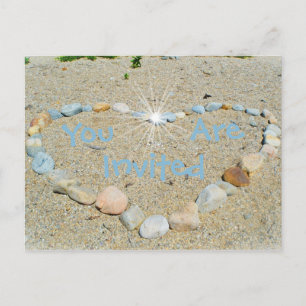 Beachy-inbjudan Inbjudan Vykort