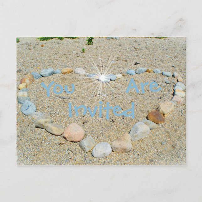 Beachy-inbjudan Inbjudan Vykort (Framsida)