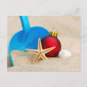 Beachy jul helg vykort