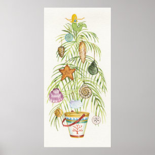 Beachy julgran poster