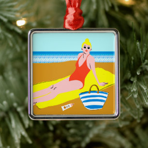 Beachy Keen - Gult Julgransprydnad Metall