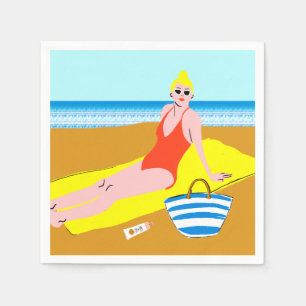 Beachy Keen - Gult Pappersservett