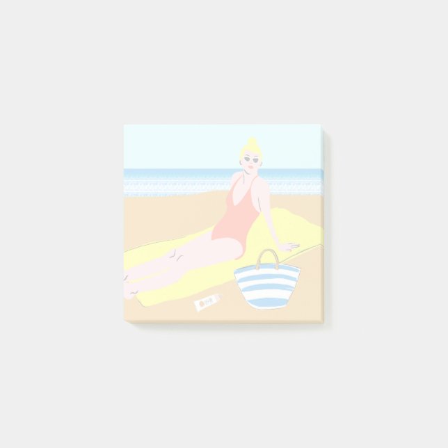 Beachy Keen - Gult Post-it Block (Framsida)
