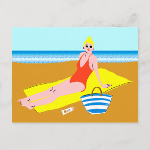 Beachy Keen - Gult Vykort
