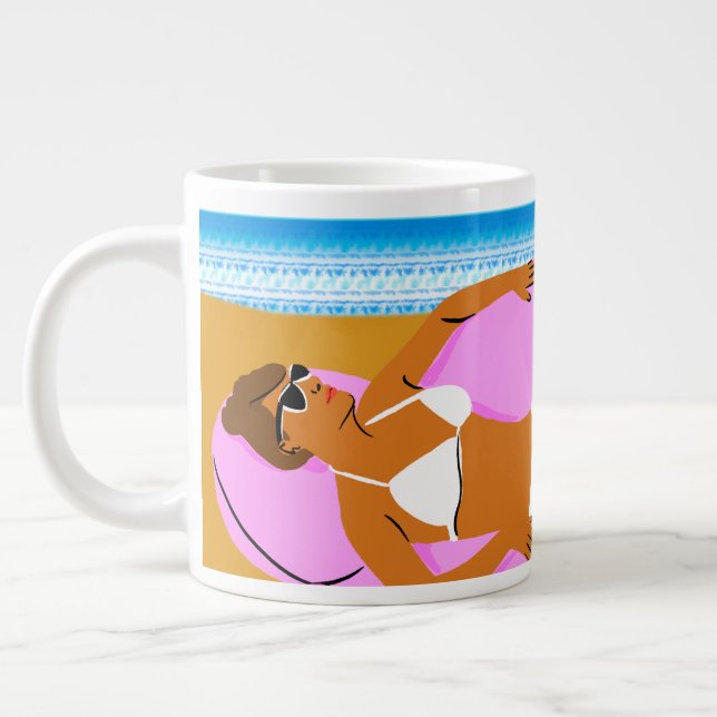 Beachy Keen - Rosa Jumbo Mugg (Vänster)