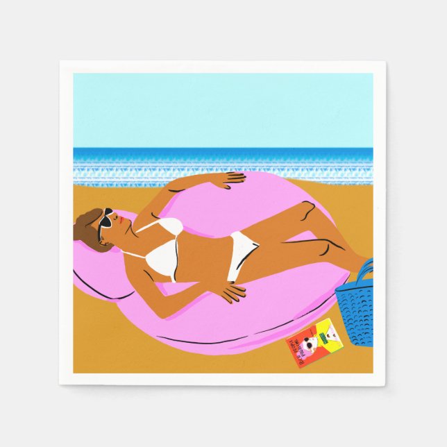 Beachy Keen - Rosa Pappersservett (Framsidan)