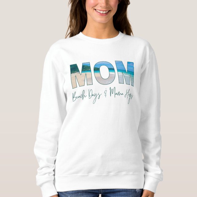 Beachy "MAMMA" Sweatshirt | Mors dag Gift T Shirt (Framsida)