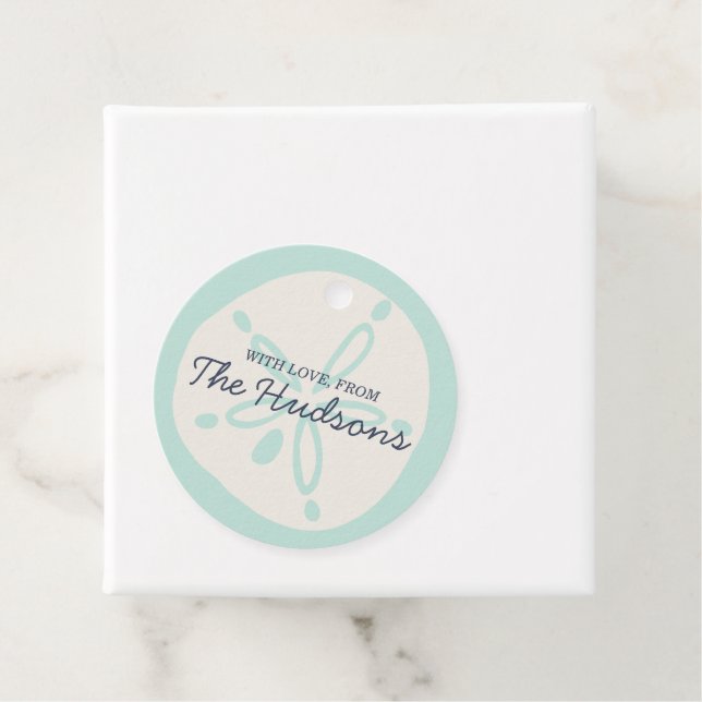 Beachy Sandollar Gift Märkre Gåvor Etiketter (På plats)