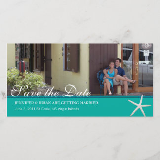 Beachy Save the Date Photocard Spara Datumet