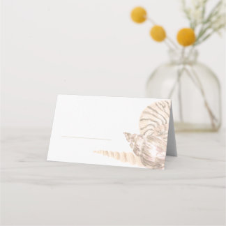 Beachy Sea Shell Design Place Card Placeringskort