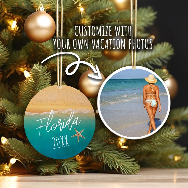 Beachy Travel Photo Ornament (Skapare uppladdad)