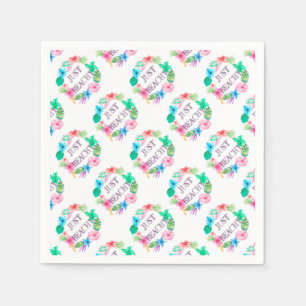 Beachy Tropical Flower Luau Party Supplies Pappersservett