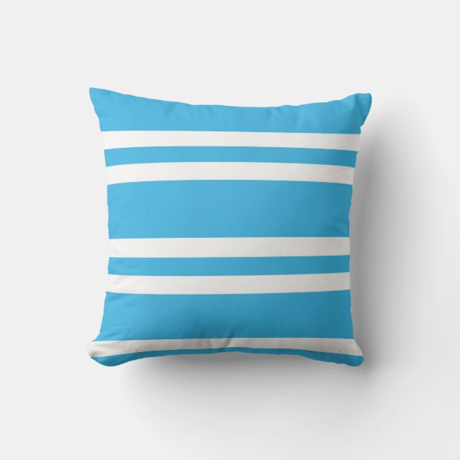 Beachy Turkvoise Blue Rand Kudde (Framsida)