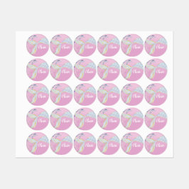 Beachy vid Sjöjungfrun Glitter under havet Klistermärke