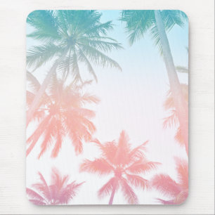 Beachy Vintage Sunset Handflatan Träd Musmatta