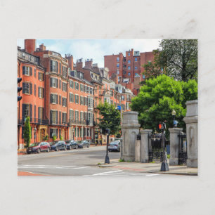 Beacon Backe Boston Massachusetts Postcard Helg Vykort