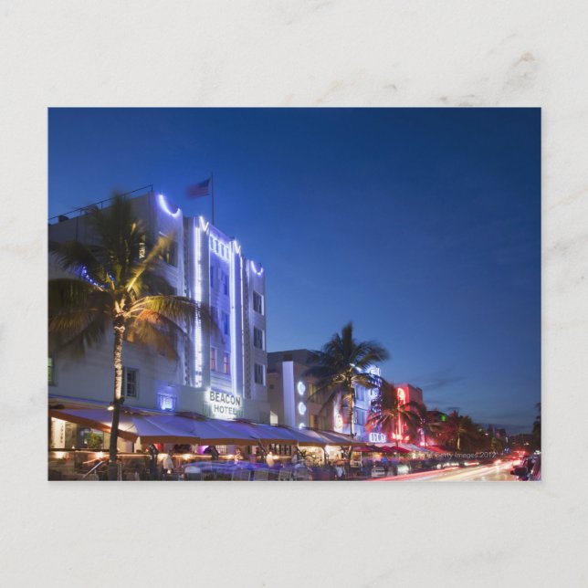 Beacon Hotel, Ocean Drive, South Miami Beach, Flor Vykort (Framsida)