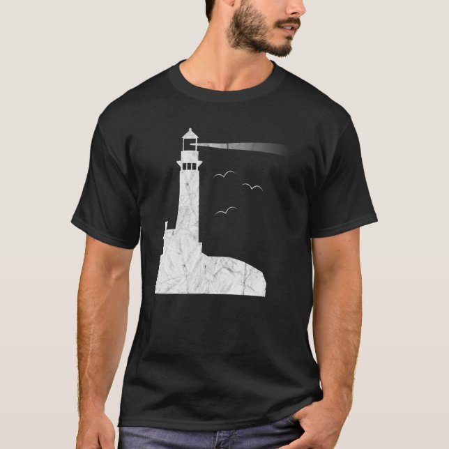 Beacon Leading Light Lightho för fyr Watchtower T Shirt (Framsida)