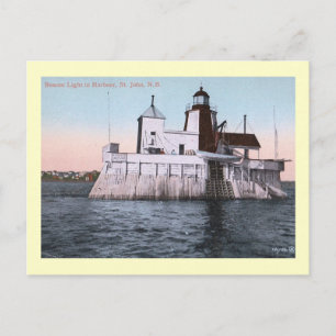 Beacon Light House St. John, New Brunswick, Kanada Vykort