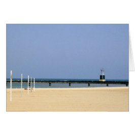 Beacon Light of Sjö Michigan Shores Hälsningskort