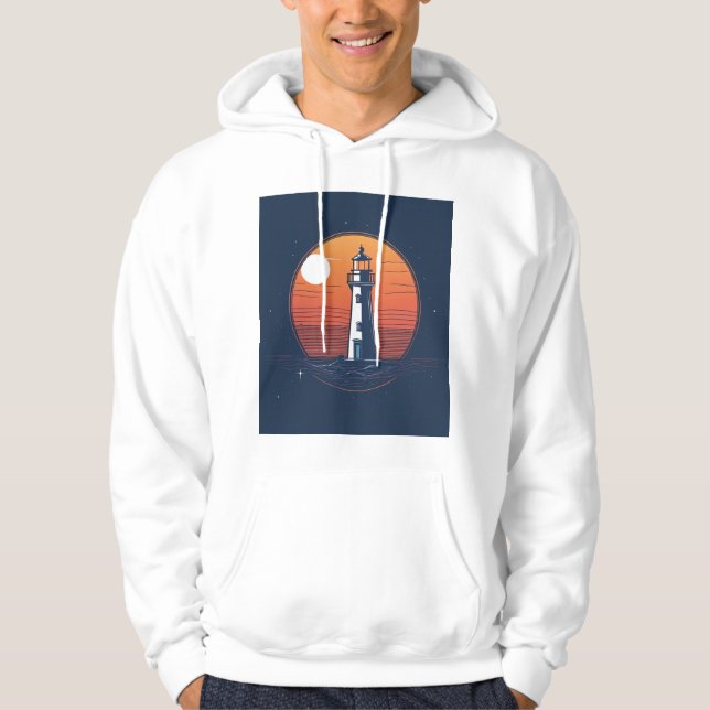 Beacon of Hope Lighthouse T-Shirt Hoodie (Framsida)