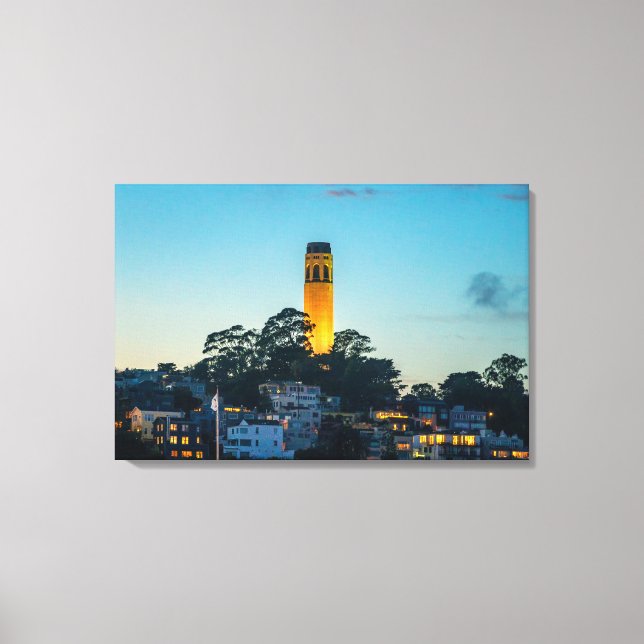 Beacon Over California Bay Lighthouse Art Print  Canvastryck (Framsida)