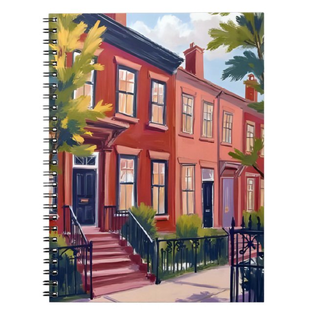 Beacon Street Boston Massachusetts Anteckningsbok (Framsidan)