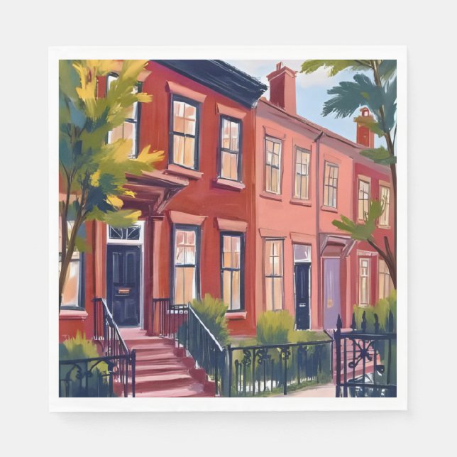 Beacon Street Boston Massachusetts Pappersservett (Framsidan)