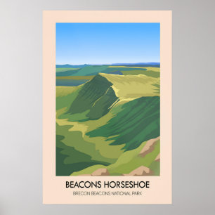 Beacons Horseshoe Brecon Beacons nationalpark Poster