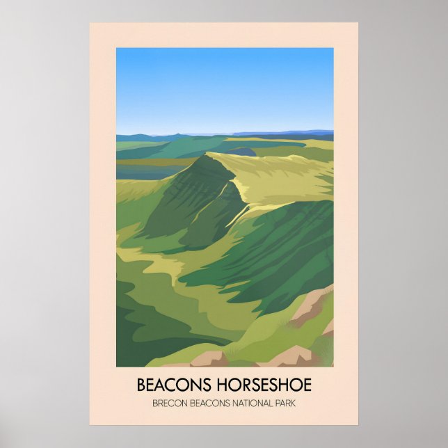 Beacons Horseshoe Brecon Beacons nationalpark Poster (Framsidan)