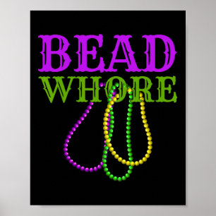 Bead Funny Vuxen humor Mardi Gras Carnival Costume Poster