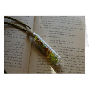 Bead-fylld injektionsflaska Necklace Hälsningskort
