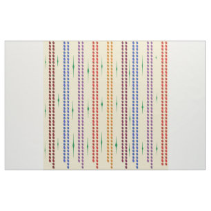 Bead-gardiner, synkrämer med blandad färg tyg