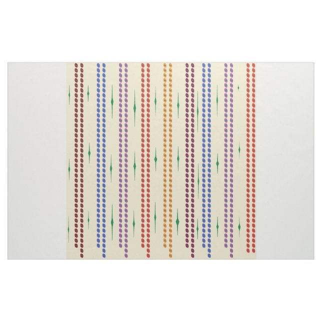 Bead-gardiner, synkrämer med blandad färg tyg (Yard)