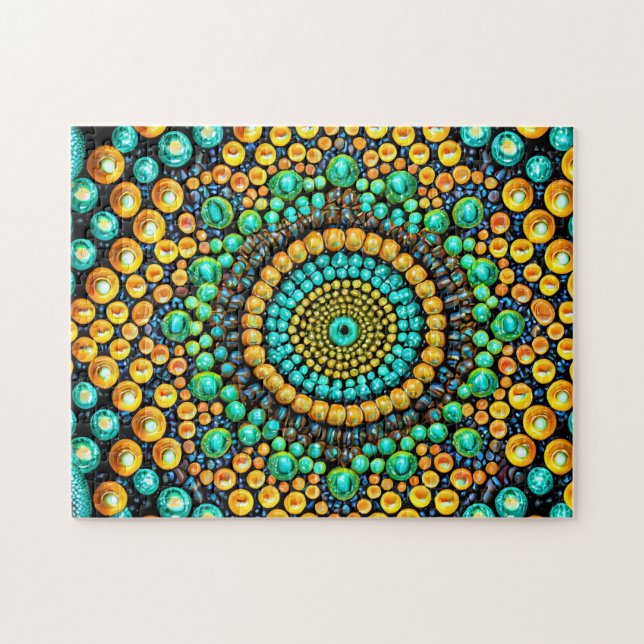 Bead Mönster 3 Easy Brain Art Puzzles Photo Puzzle Pussel (Horisontell)