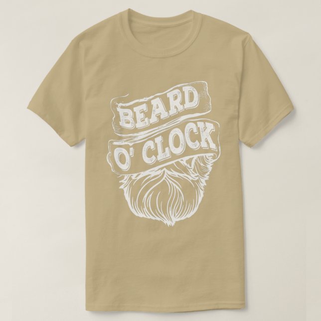 Bead O Clock Beard Hipster Bearded Manar Fullt Bea T Shirt (Design framsida)