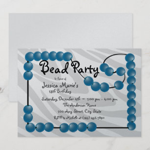 Bead Party Inbjudningar