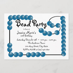 Bead Party Inbjudningar