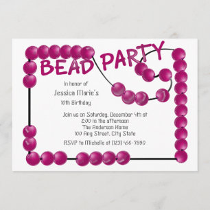 Bead Party Inbjudningar