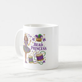 Bead Princess - Mardi Gras Kaffemugg