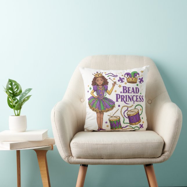 Bead Princess - Mardi Gras Kasta Pude ll Kudde (Stol)